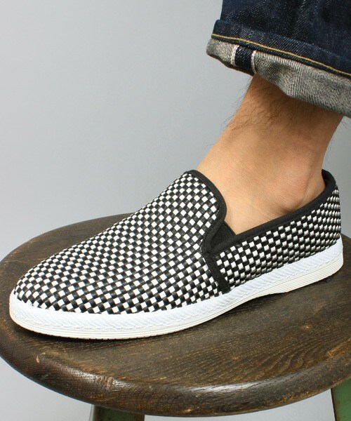 MEN'S BIGI（メンズビギ）の「メッシュ スリッポン（モカシン/デッキシューズ・メンズ・ホワイト/ホワイト×ブラック/ネイビー/インディゴブルー・S/M/L）」の18枚目の写真