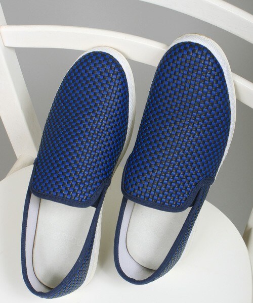 MEN'S BIGI（メンズビギ）の「メッシュ スリッポン（モカシン/デッキシューズ・メンズ・ホワイト/ホワイト×ブラック/ネイビー/インディゴブルー・S/M/L）」の3枚目の写真