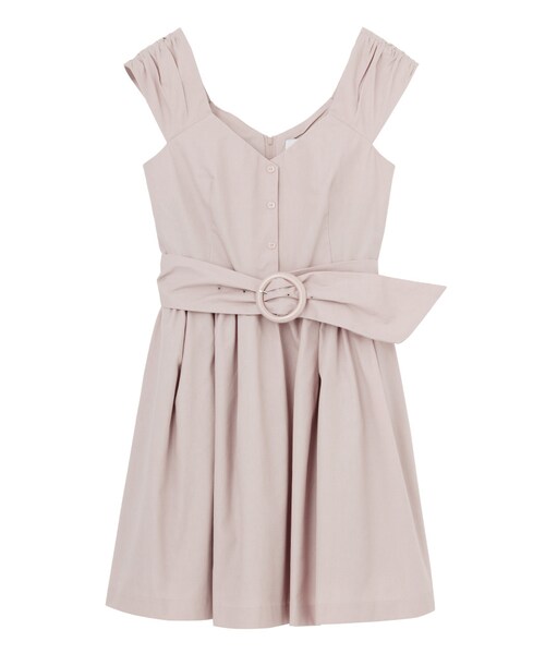 dazzlin（ダズリン）の「【sw】ベルト付タンクワンピース（ワンピース/ドレス・レディース・ブラック/ピンク/ベージュ・S/M）」の3枚目の写真