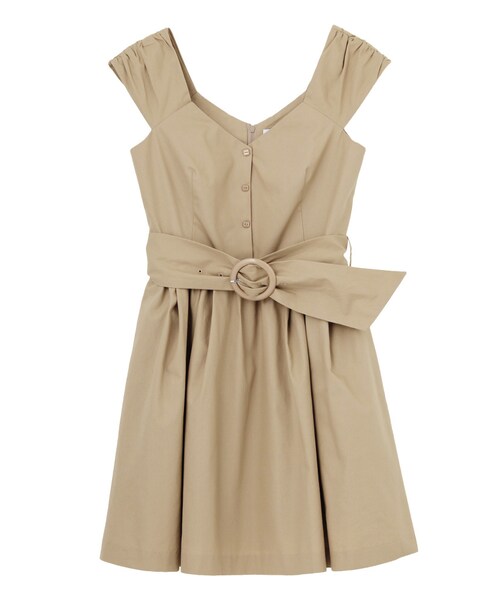 dazzlin（ダズリン）の「【sw】ベルト付タンクワンピース（ワンピース/ドレス・レディース・ブラック/ピンク/ベージュ・S/M）」の2枚目の写真