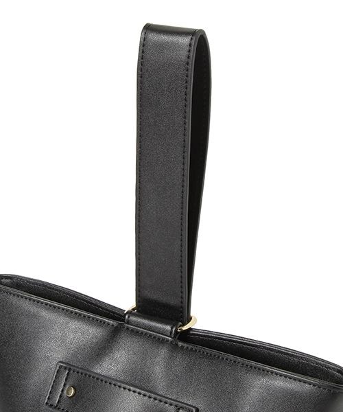 Andemiu（アンデミュウ）の「２ＷＡＹハンドルバケツＢＡＧ（バッグ・ブラック/オレンジ）」の6枚目の写真