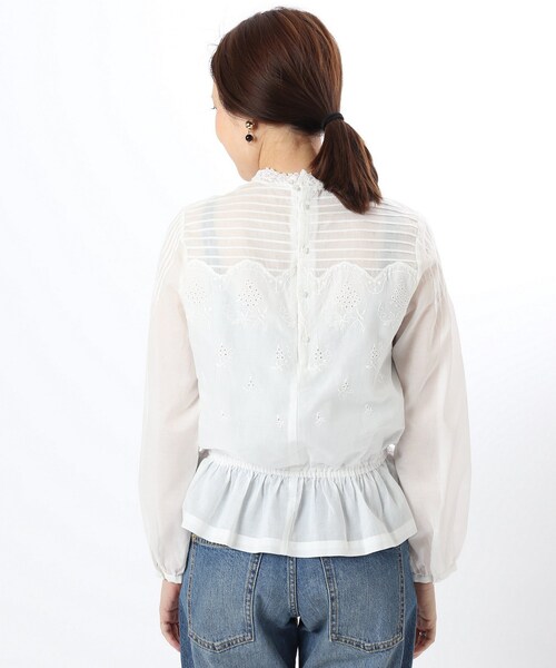 IENA SLOBE ピンタックレース スタンドブラウス◆新品未使用 SLOBE IENA スローブイエナ ピンタックレース スタンドブラウス - メルカリ