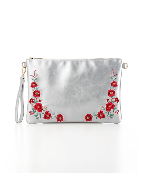 Honeys（ハニーズ）の「花柄刺繍クラッチBag（バッグ）」 - WEAR