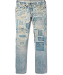 DRIES VAN NOTEN | Dries Van Noten Slim-Fit Patchwork-Print Denim Jeans(デニムパンツ)