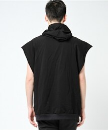 ダイエットブッチャースリムスキン ノースリーブ フード ベスト パーカー y2k 20170226120415348_215.jpg