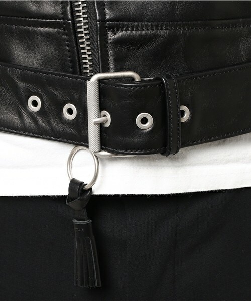off white（オフホワイト）の「OFF WHITE 『BRUSHED DIAGONAL』ライダースジャケット（ライダースジャケット・メンズ・ブラック・X-SMALL）」の11枚目の写真