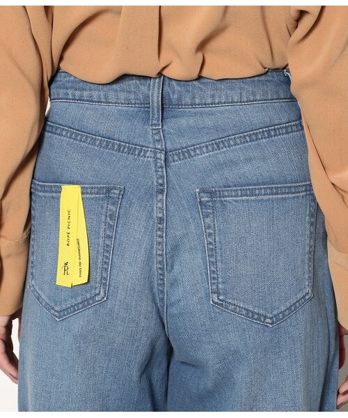 ROPE' PICNIC（ロペピクニック）の「ワイドクロップドデニム（パンツ・ネイビー/ブルー/サックス・36/38）」の7枚目の写真