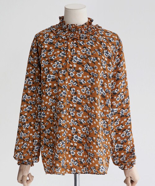 DHOLIC（ディーホリック）の「フリルハイネックフローラルブラウス（シャツ/ブラウス・レディース・FREE）」の2枚目の写真