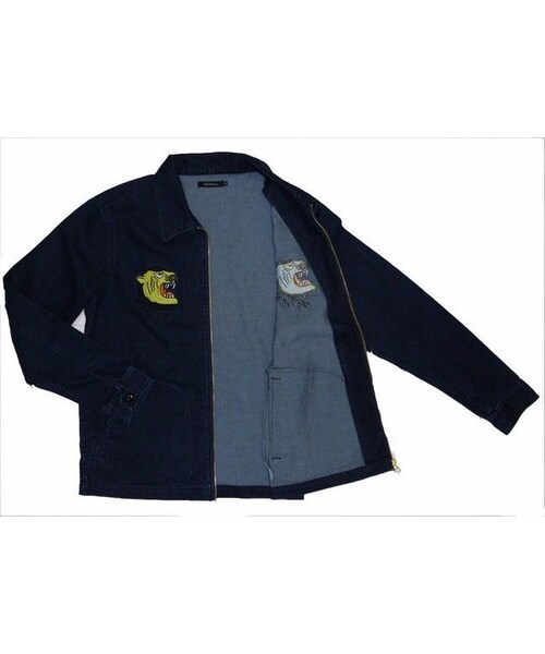 STORES.jp(ストアーズドットジェーピー)の「ストレッチデニム刺繍ドリズラ ブルゾン (ユニセックス)(ブルゾン・メンズ・その他)」の2枚目の写真
