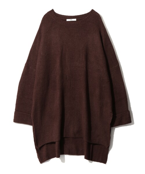 GRL（グレイル）の「フレアスリーブビッグニットワンピース（ニット/セーター・レディース・ベージュ/ブラウン/グレー・F）」の3枚目の写真