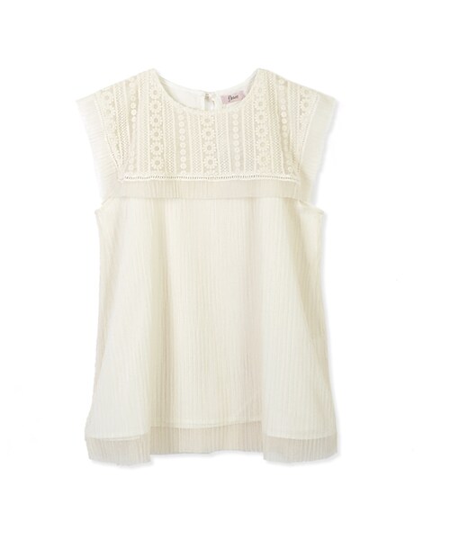 flower（フラワー）の「clearness pleats blouse～ｸﾘｱﾆｽﾌﾟﾘｰﾂﾌﾞﾗｳｽ（シャツ/ブラウス・レディース・pink/white・FREE）」の2枚目の写真