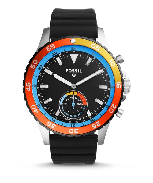FOSSIL（フォッシル）の「Fossil Q Crewmaster Black Silicone Hybrid