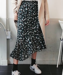 DHOLIC | 4TYPEパターンアンバランスシフォンスカート(スカート)