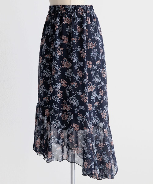 DHOLIC(ディーホリック)の「4TYPEパターンアンバランスシフォンスカート(スカート・レディース・FREE)」の3枚目の写真