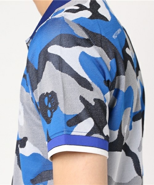 マークアンドロナ Mottle Polo モットルポロ スカル カモフラ L MARK & LONA（マークアンドロナ）の「Mottle Polo（ポロシャツ）」 - WEAR