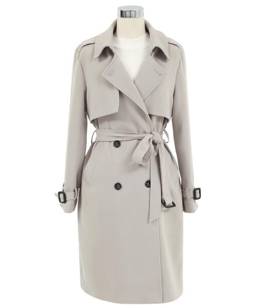 Dailyabout(デイリーアバウト)の「クラシックフラップディテールダブルブレストトレンチコート(P0000WTN)(トレンチコート・レディース・FREE)」の1枚目の写真