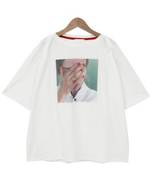 Dailyabout | ボートネックフォトプリントコットン半袖Tシャツ(P0000WUL)(Tシャツ/カットソー)