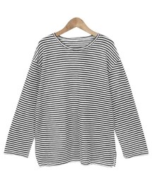 Dailyabout | ベーシックサイドスリットルーズフィットボーダーTシャツ(P0000WUV)(Tシャツ/カットソー)