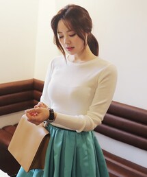 DHOLIC | 6COLORSスリムフィットニットTシャツ(Tシャツ/カットソー)