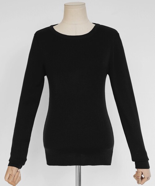 DHOLIC(ディーホリック)の「6COLORSスリムフィットニットTシャツ(Tシャツ/カットソー・レディース・FREE)」の3枚目の写真