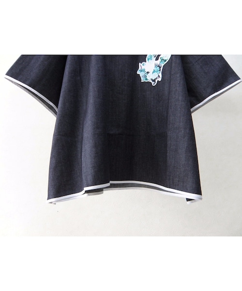 BALMUNG balmung バルムング スケルトンカットソー BALMUNG(バルムング) リブニットカットソー グレー×ホワイト