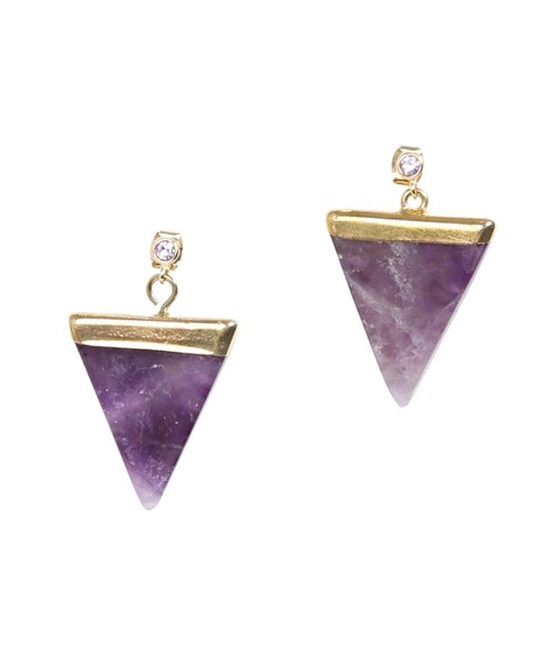 EVRIS（エヴリス）の「クリスタルライクピアス（アクセサリー・レディース・パープル/クリア）」の2枚目の写真