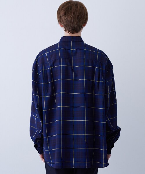 Name.(ネーム)の「PLAID RAYON OVERSIZED SHIRT(その他・メンズ・NVY・0/1)」の5枚目の写真