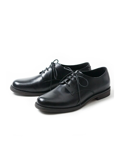 JACKROSE(ジャックローズ)の「×Luv maison レザープレーントゥーシューズ(シューズ・メンズ・ブラック・M/L)」の1枚目の写真