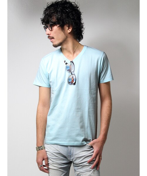 JACKROSE（ジャックローズ）の「サングラスVネックTEE 2017（トップス・メンズ・ブラック/ホワイト/ピンク/サックス・M/L）」の17枚目の写真