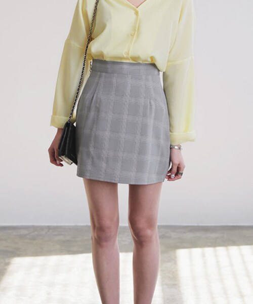 DHOLIC（ディーホリック）の「チェックパターンサイドジップミニスカート（スカート・レディース・S/M）」の2枚目の写真