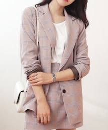 DHOLIC | チェックパターンシングルジャケット(テーラードジャケット)