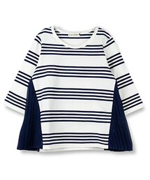 BRANSHES | 脇プリーツ切替7分袖Tシャツ(Tシャツ/カットソー)