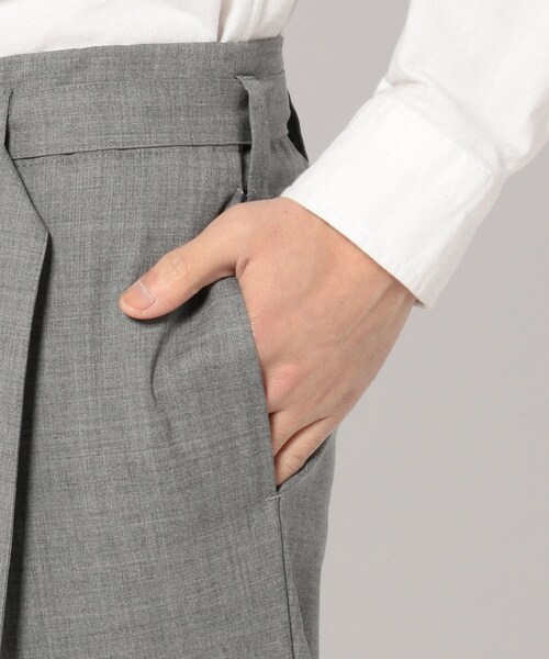 Elephant Blanc(エレファンブラン)の「Elephant Blanc/エレァンブラン/別注スリムスラックス/super140(パンツ・メンズ・BLACK/GREY/NAVY・F)」の5枚目の写真