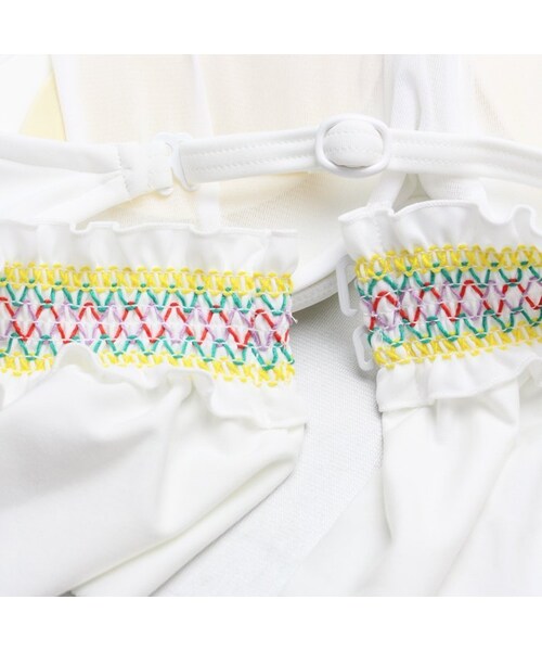 Nuckle Market スモッキング刺繍 ビキニ 水着 上下 花柄 イエロー Nucklemarket（ナックルマーケット）の