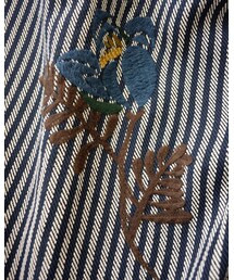 美品✨45R カルゼヒッコリー プルメリア刺繍ワンピース 【公式通販】