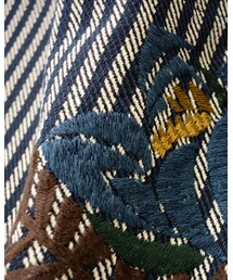 45R（フォーティファイブアール）の「カルゼヒッコリープルメリア刺繍 