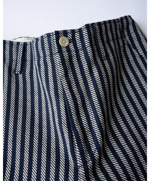 45R カルゼヒッコリー　プルメリア刺繍パンツ　サイズ1 45R カルゼヒッコリー プルメリア刺繍パンツ サイズ1 45R】45rpm