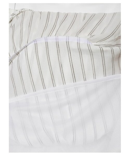 SNIDEL（スナイデル）の「オフショルギャザースリーブワンピース（ミニワンピース・レディース・GRY/STRIPE/BLK・0/1）」の12枚目の写真