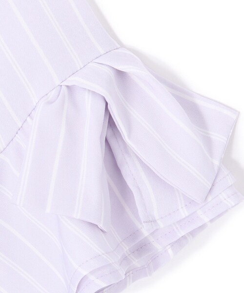 laboratory work（ラボラトリーワーク）の「ツイルストレッチ袖リボンブラウス（トップス・レディース・オフホワイト系/ネイビー系/パープル系・M）」の8枚目の写真