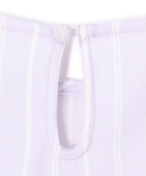 laboratory work（ラボラトリーワーク）の「ツイルストレッチ袖リボンブラウス（トップス・レディース・オフホワイト系/ネイビー系/パープル系・M）」の9枚目の写真