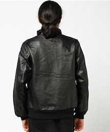 HOUSTON TYPE A-2 ブラックレザージャケット 38R HOUSTON（ヒューストン）の「【HOUSTON】A－2レザー（ライダース