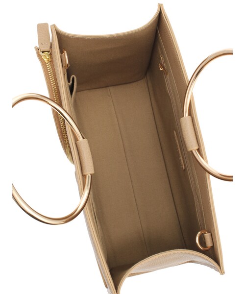 MERCURYDUO(マーキュリーデュオ)の「ポケットメタルハンドル2WayBAG(バッグ・レディース・オフホワイト/ブラック/ベージュ・F)」の9枚目の写真