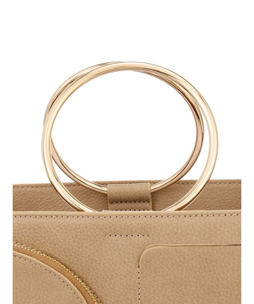 MERCURYDUO(マーキュリーデュオ)の「ポケットメタルハンドル2WayBAG(バッグ・レディース・オフホワイト/ブラック/ベージュ・F)」の8枚目の写真