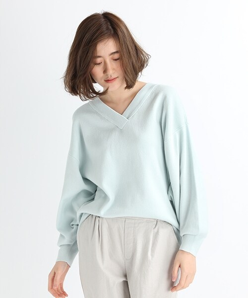 studio CLIP（スタディオクリップ）の「[浜島直子×studio CLIP]カラードルマンプルオーバー（トップス・ピンク/イエロー/サックス）」の2枚目の写真