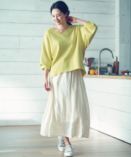 studio CLIP（スタディオクリップ）の「[浜島直子×studio CLIP]カラードルマンプルオーバー（トップス・ピンク/イエロー/サックス）」の5枚目の写真