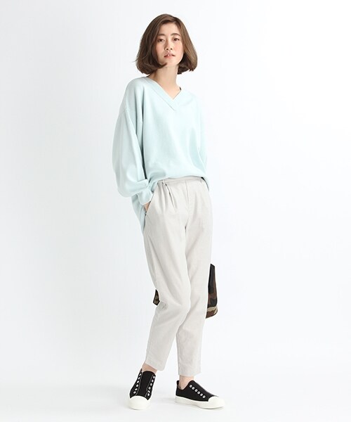 studio CLIP（スタディオクリップ）の「[浜島直子×studio CLIP]カラードルマンプルオーバー（トップス・ピンク/イエロー/サックス）」の6枚目の写真