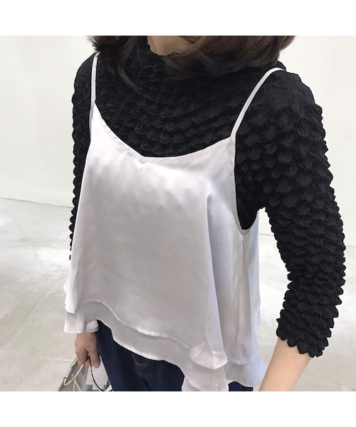copine(コピン)の「★再入荷★シンプル無地くしゅくしゅポップコーン加工プルオーバー(2color)【クリックポスト対象商品】(Tシャツ/カットソー・レディース・その他)」の13枚目の写真