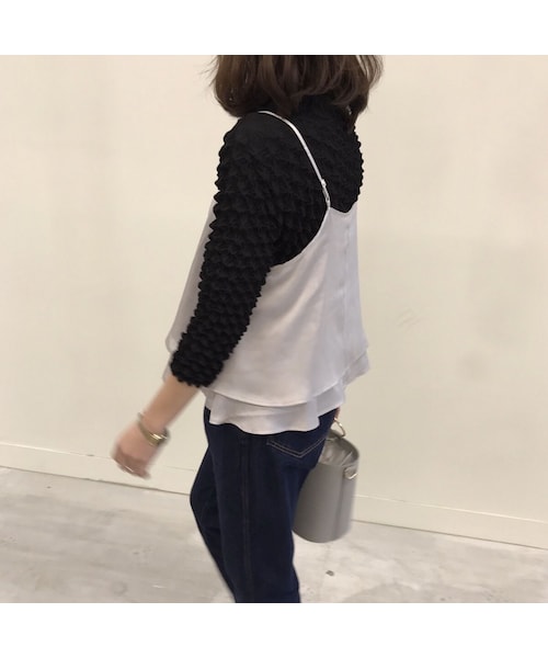 copine(コピン)の「★再入荷★シンプル無地くしゅくしゅポップコーン加工プルオーバー(2color)【クリックポスト対象商品】(Tシャツ/カットソー・レディース・その他)」の12枚目の写真