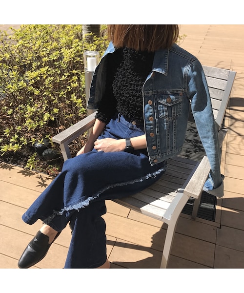 copine(コピン)の「★再入荷★シンプル無地くしゅくしゅポップコーン加工プルオーバー(2color)【クリックポスト対象商品】(Tシャツ/カットソー・レディース・その他)」の14枚目の写真