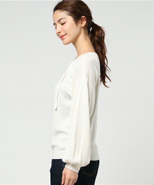 archives（アルシーヴ）の「衿スピンドルプルオーバー（ニット/セーター・レディース・オフホワイト/ブルー/ピンク・MEDIUM）」の5枚目の写真